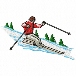 Ski Embroidery Design 10 Ski Embroidery Design 10